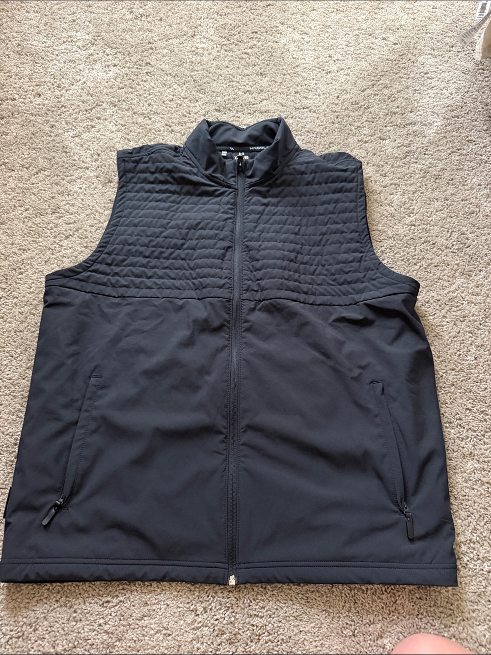 Men's Under Armour Storm Black Quilted Hybrid Vest with pockets